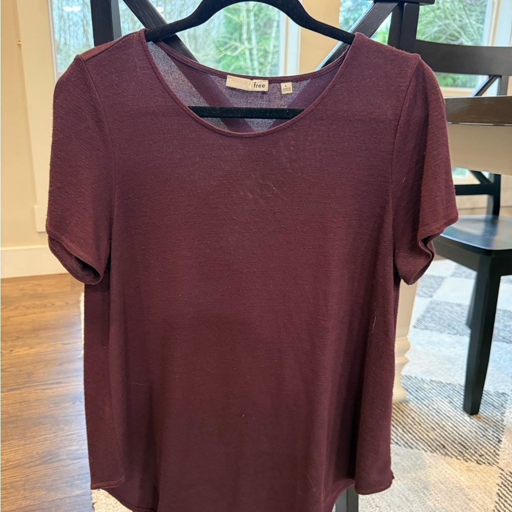 Wilfred Deep Burgundy Short Sleeve Tee